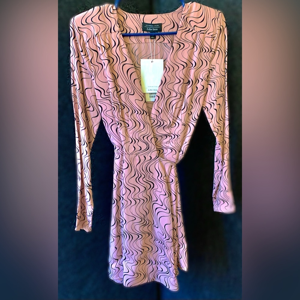 & other stories retro wrap dress